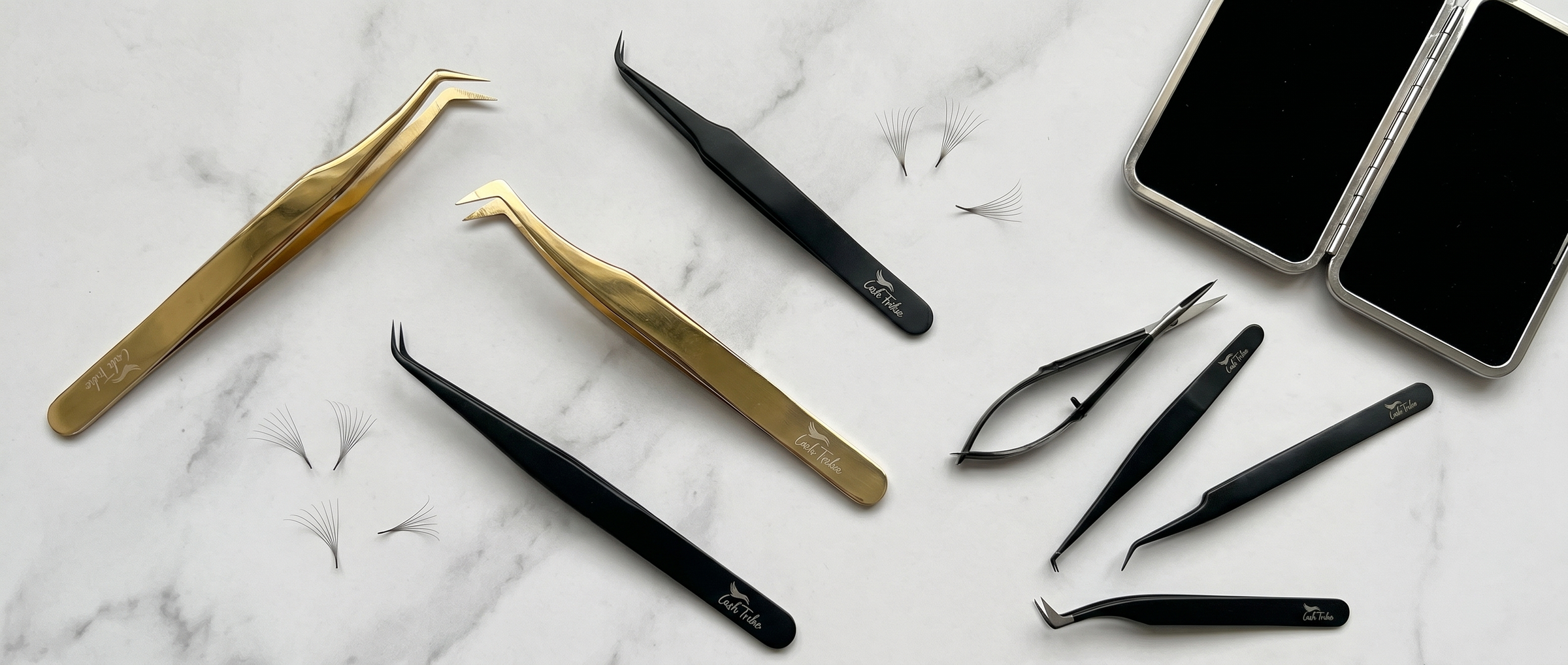 Professional Eyelash Extension Tweezers | Volume & Isolation | Lash Tribe Australia