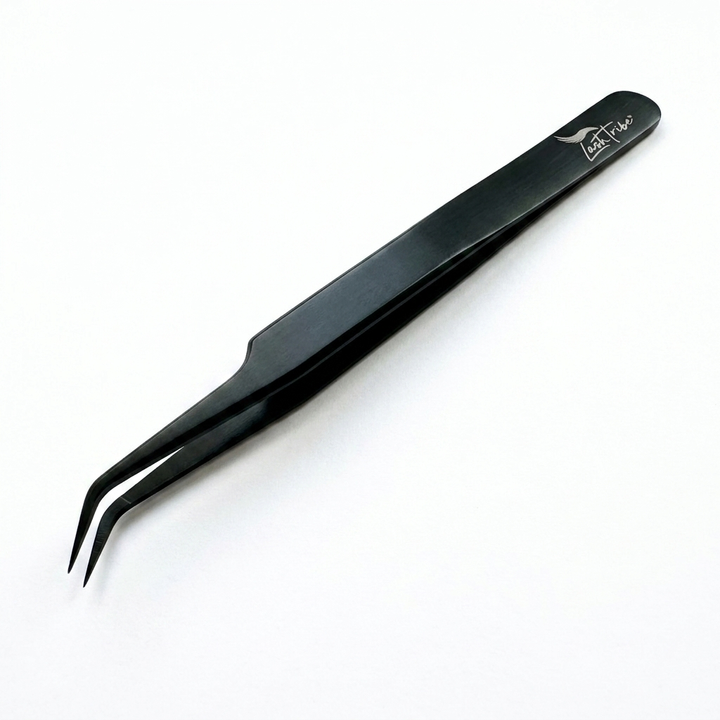 The Swan | Classic Angled Isolation Tweezer | Eyelash Extension Isolation Tweezer for lash artists. | Lash Tribe