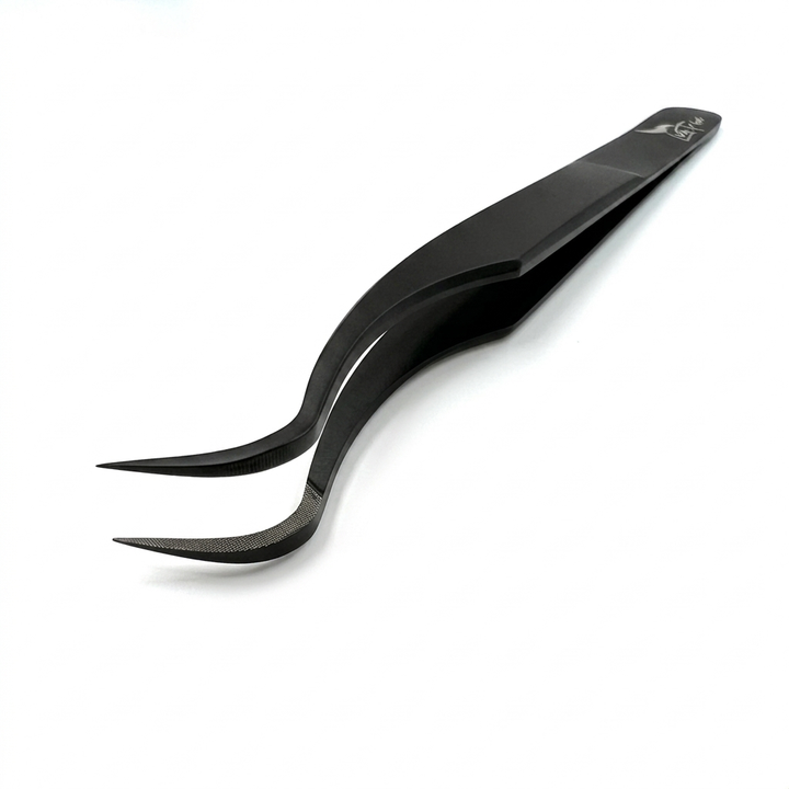 Black Beauty 1 | Nano Fibre Tip Volume Tweezer | Russian Volume Eyelash Extension Tweezer | Lash Tribe