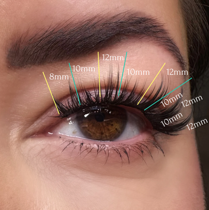 Close-up of an eye with IRIS-like precision, featuring Lash Link&