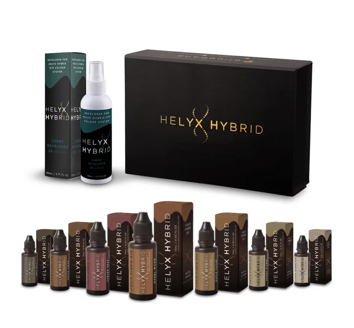 Elleebana Helyx Hybrid Dye Starter Kit | All 7 Shades + Cream Developer | Professional Brow Colour System