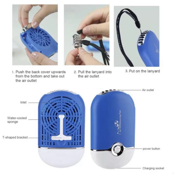 Mini Lash Fan | Bladeless USB Fan for Eyelash Extensions | Black