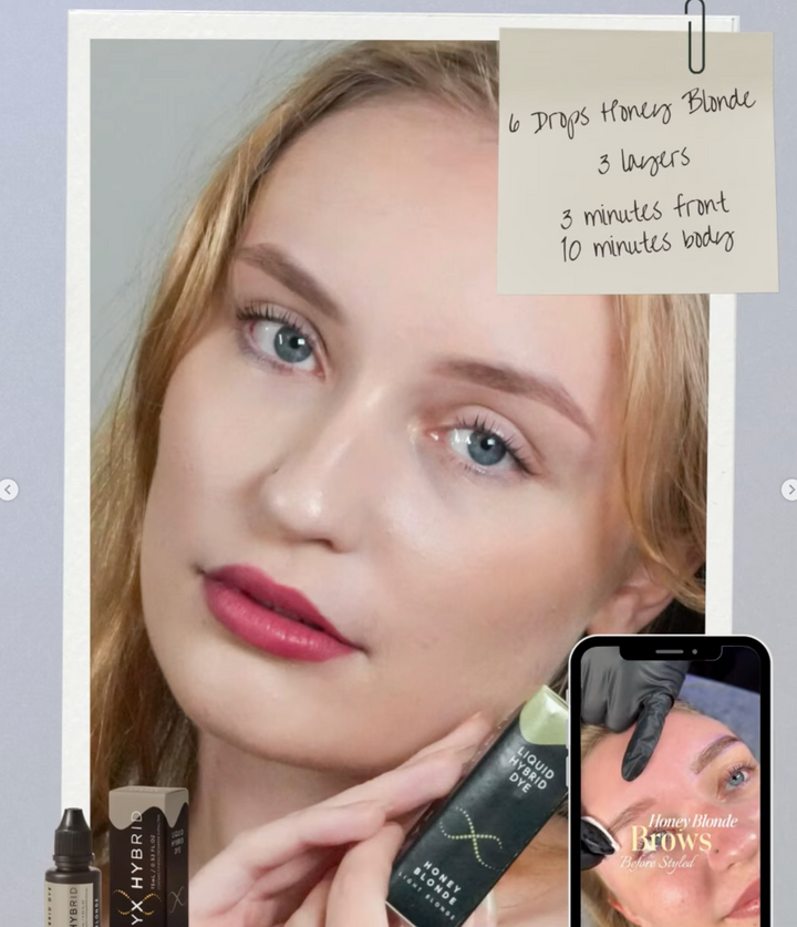 Elleebana Helyx Hybrid Dye Starter Kit | All 7 Shades + Cream Developer | Professional Brow Colour System
