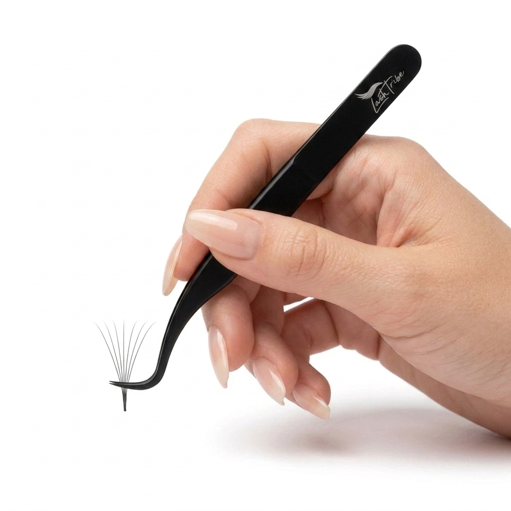 Black Beauty 1 | Nano Fibre Tip Volume Tweezer | Russian Volume Eyelash Extension Tweezer | Lash Tribe