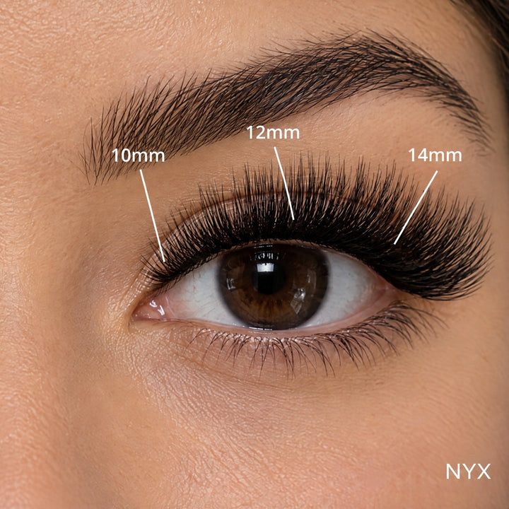 NYX full dark volume Lash Link lashes mapped 10mm, 12mm, 14mm