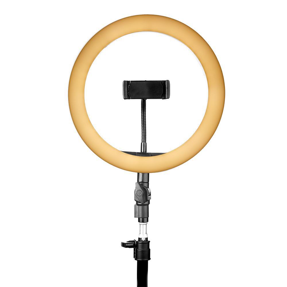 a Silk Oil of Morocco 10" Ring Light With Tripod on a stand with a white background.