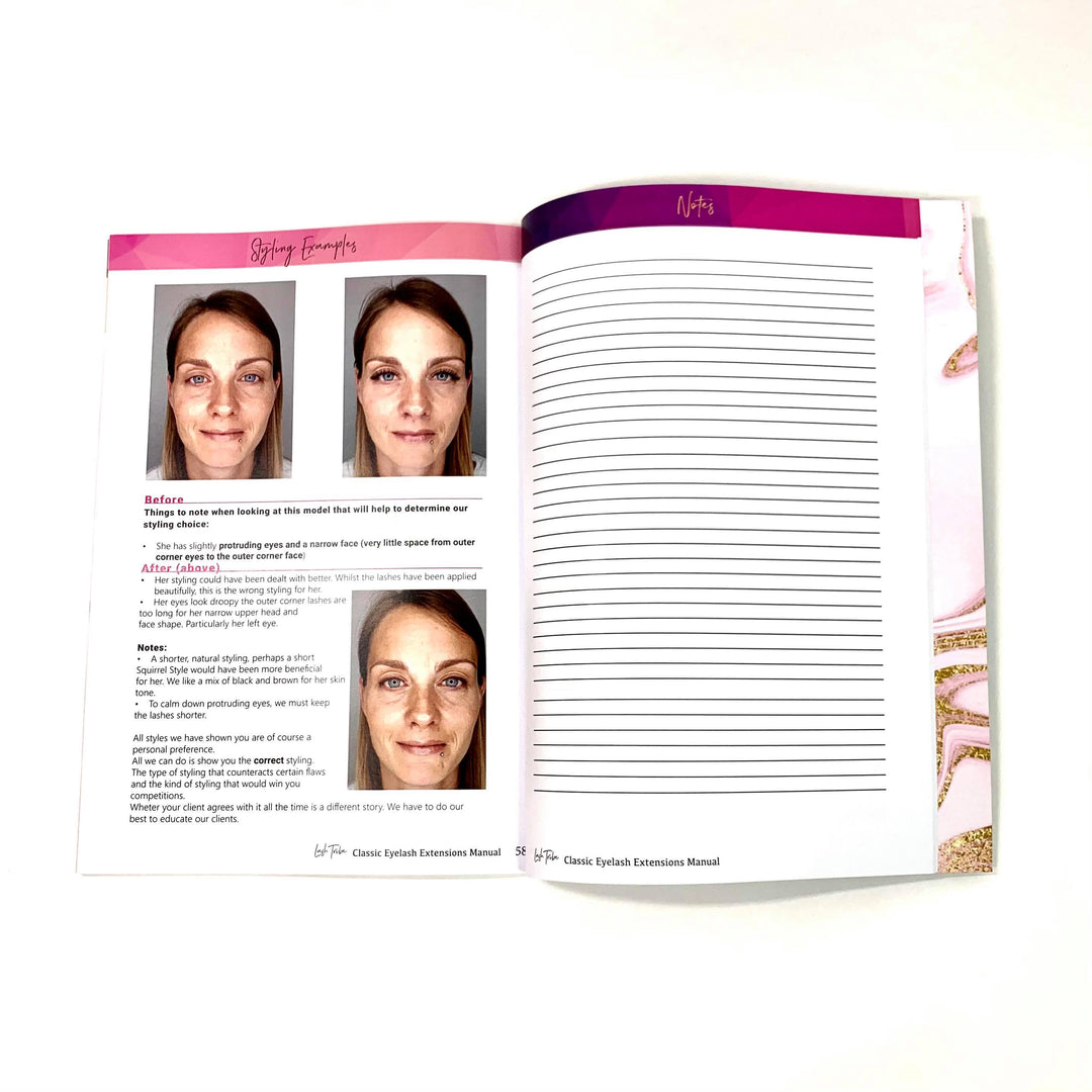 An Eye Shapes &amp; Styling Training | Lash Manual (E-Book) by Lash Tribe with a woman&