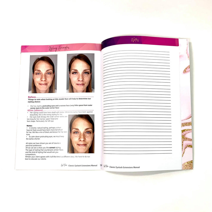 An Eye Shapes &amp; Styling Training | Lash Manual (E-Book) by Lash Tribe with a woman&