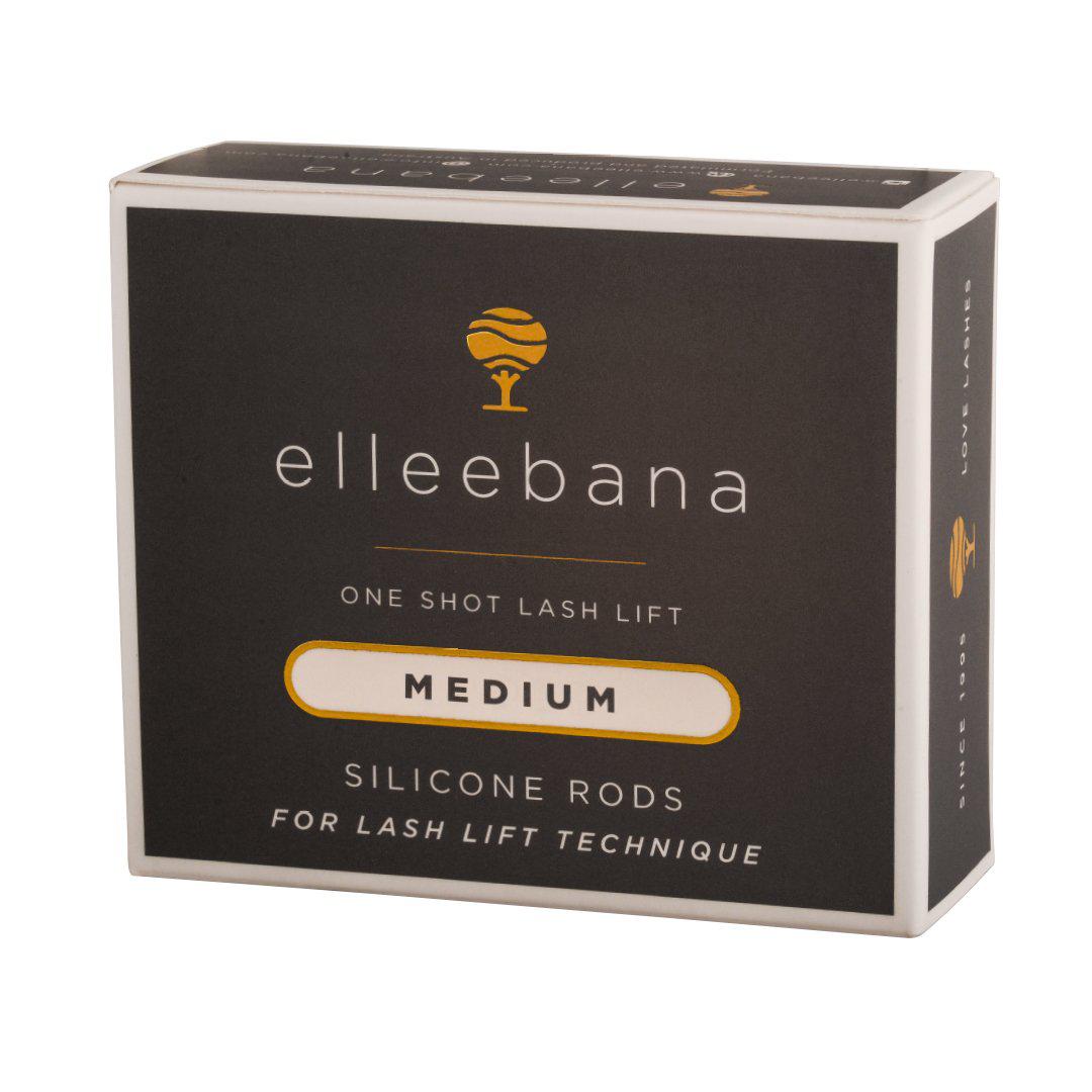 Elleebana One Shot Lash Lift with Elleebana medium silicone rods.