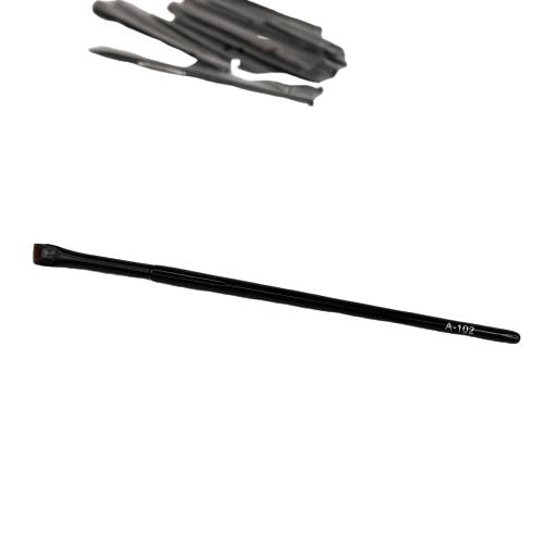 a Lash Tribe Thin angled liner brush and a black eyeshadow brush.