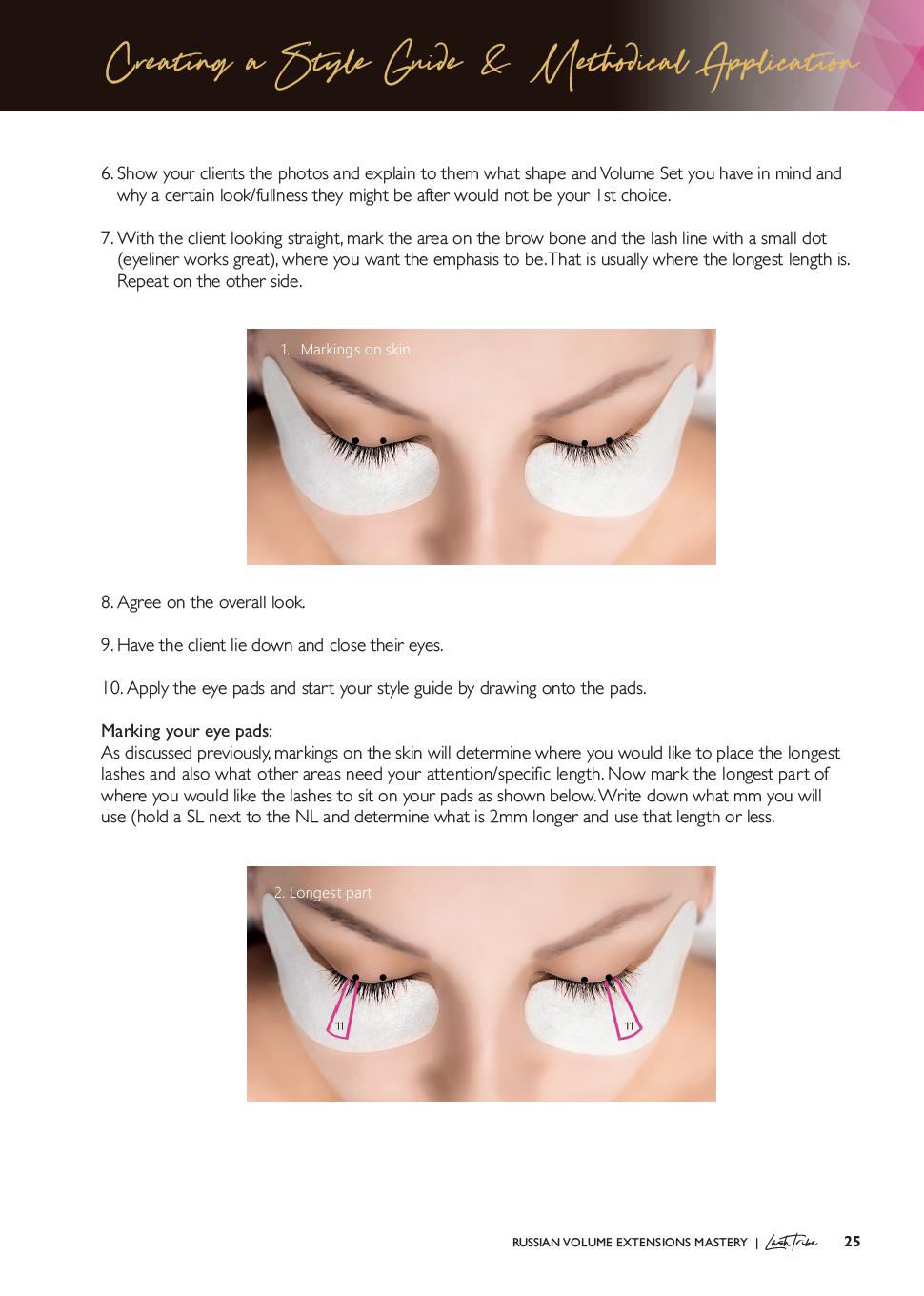 How to make a natural Russian Volume Eyelash Extensions Manual (E-book) by Lash Tribe.