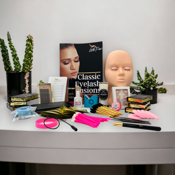 a table with Lash Tribe&