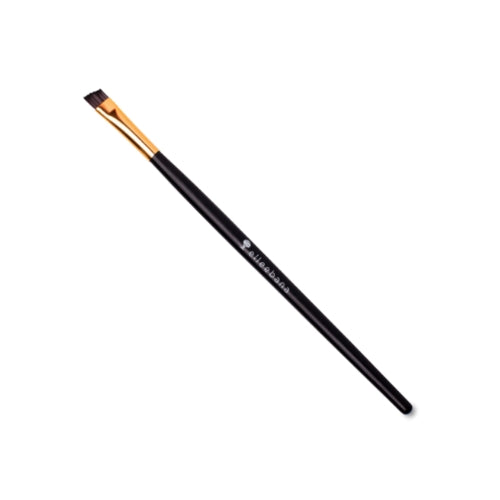 An Elleebana Gold Angle Eyebrow brush on a white background.